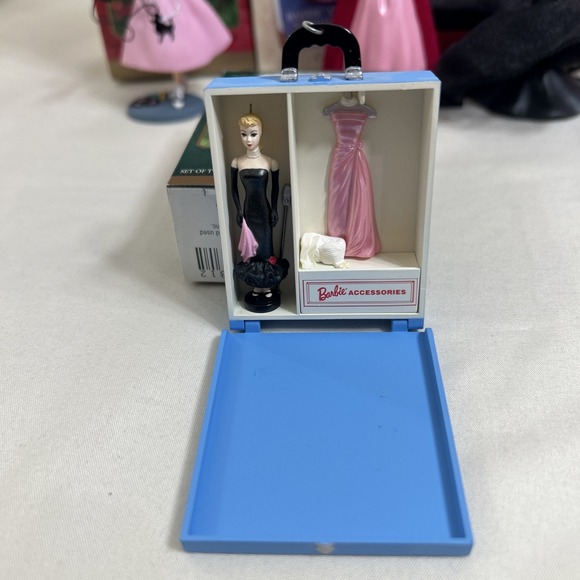 7 Hallmark Keepsake Barbie Ornaments W/ Box Barbie & Kelly 1950s - Picture 9 of 9